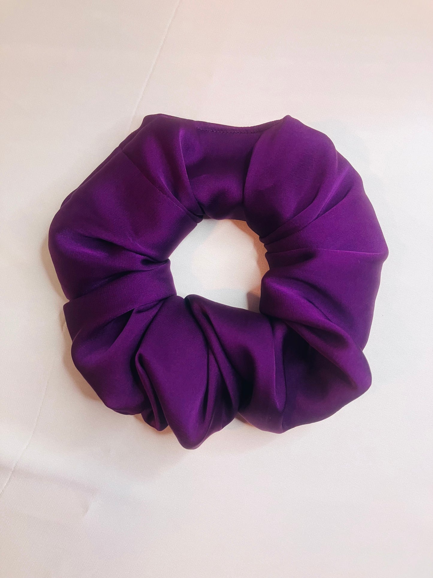 Chouchou en Satin de Soie Large