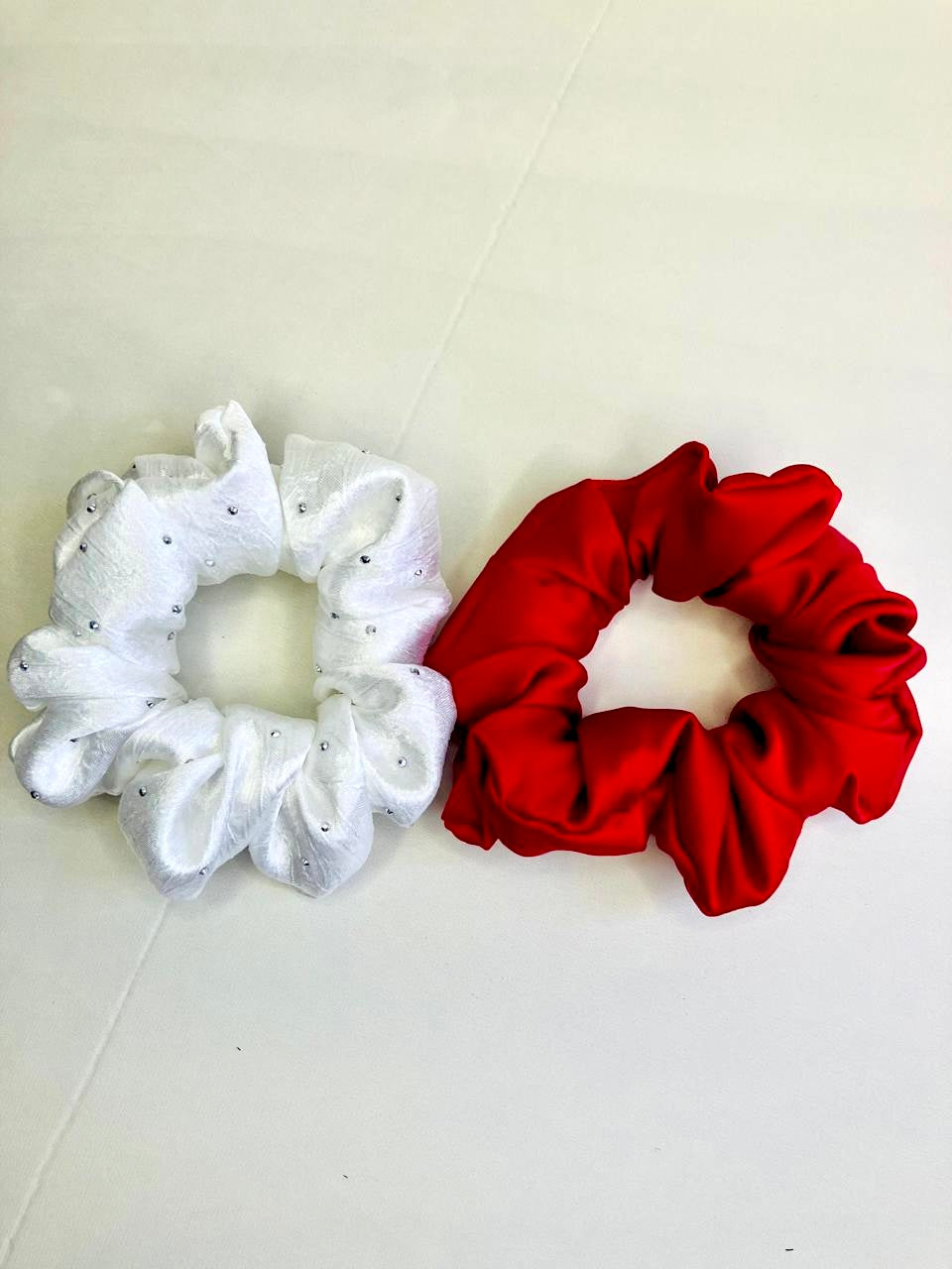 Silk Satin Scrunchie Duo Medium