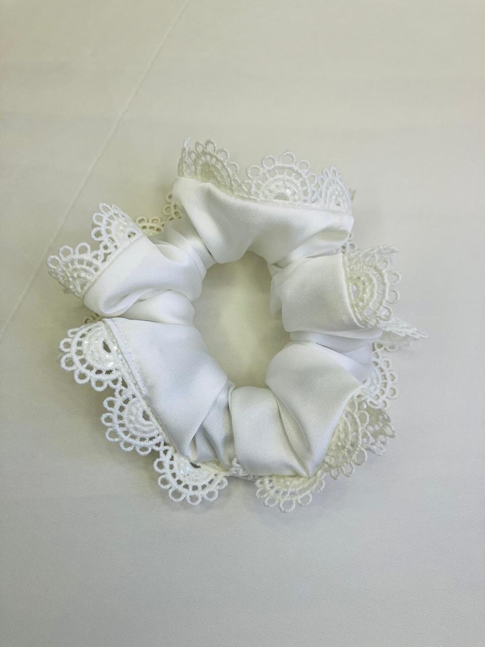 Chouchou en Satin de Soie Large